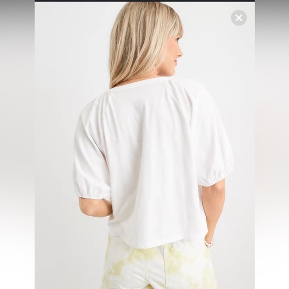 NWOT Aerie Bubble Sleeve T Shirt - Picture 2 of 11